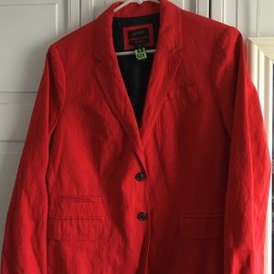 J. Crew red Schoolboy blazer